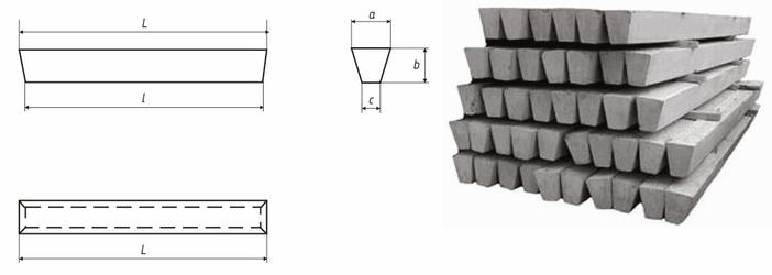 Приставки железобетонные для деревянных опор, ПТ-33-3, ПТ-33-4, ПТ-43-2